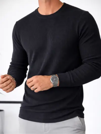 Black - Thermal Full Sleeve T-shirt