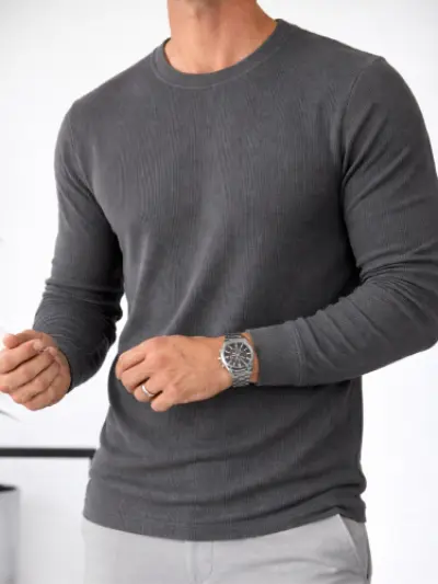 Charcoal - Thermal Full Sleeve T-shirt