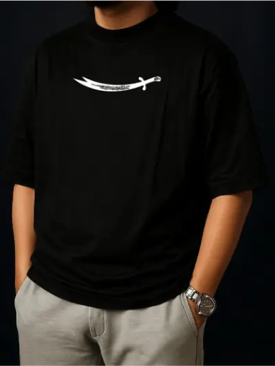 Black - Zülfüqar Drop Shoulder T-shirt