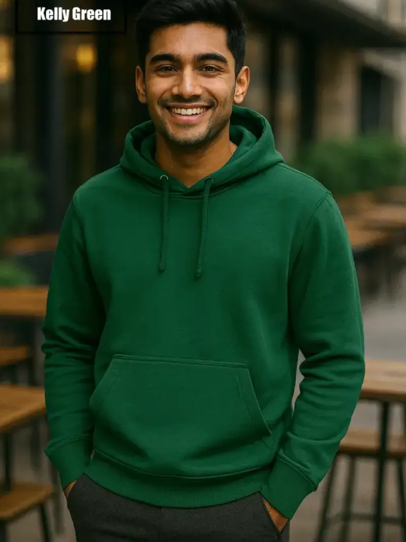 Kelly Green Solid Hoodie