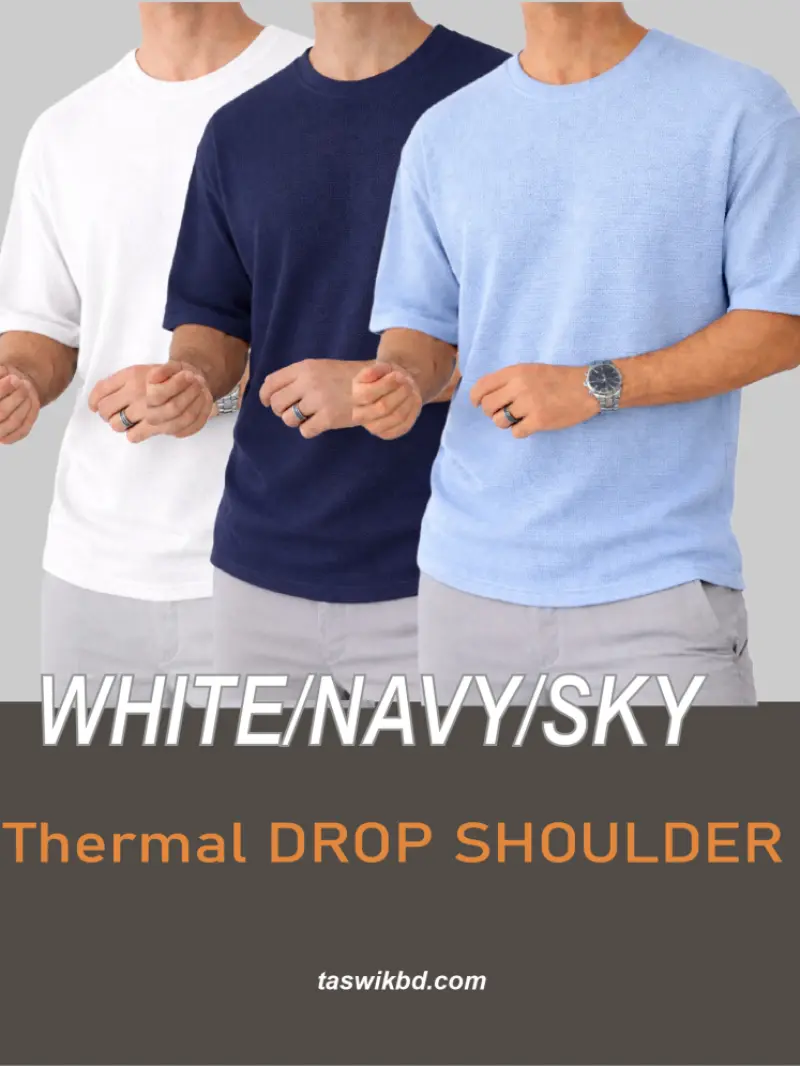 Navy White SKY - Thermal Drop Shoulder