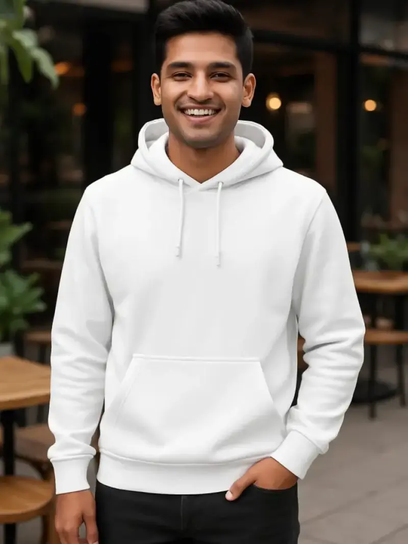 White Premium Hoodie